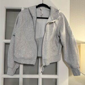 Lululemon Gray Cropped Hoodie